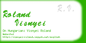 roland visnyei business card